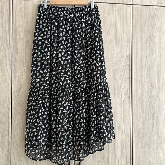 Black floral midi skirt - Picture 5 of 8